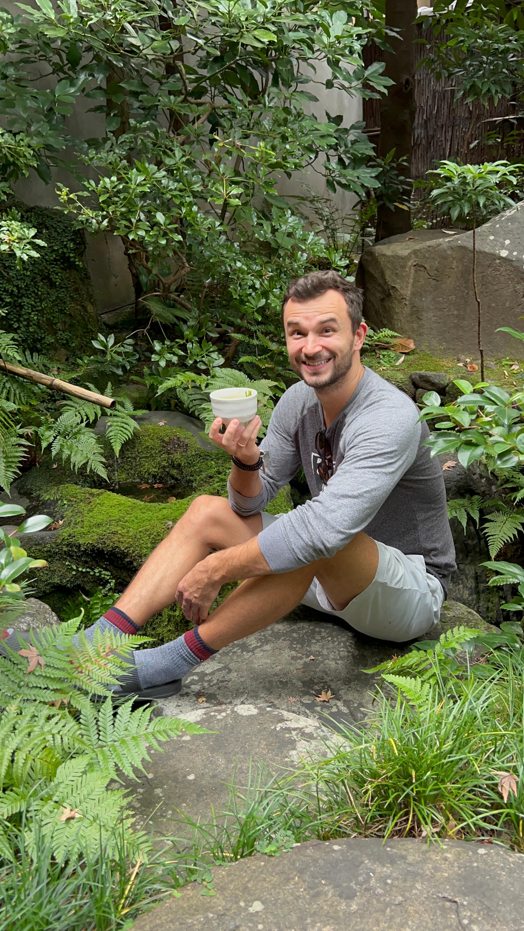 Dmitry in a Tea House in Kyoto